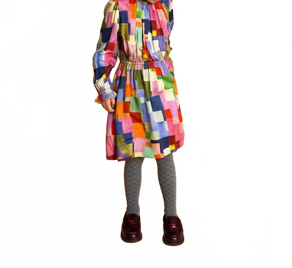 NEW OILILY girl's danne long sleeve wedgwood printed dress in multi